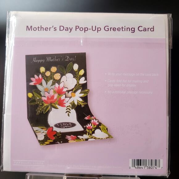 Mothers Day Pop Up Flower Bouquet Card Flowercore Bloomcore Botanical Garden NWT - Picture 2 of 5